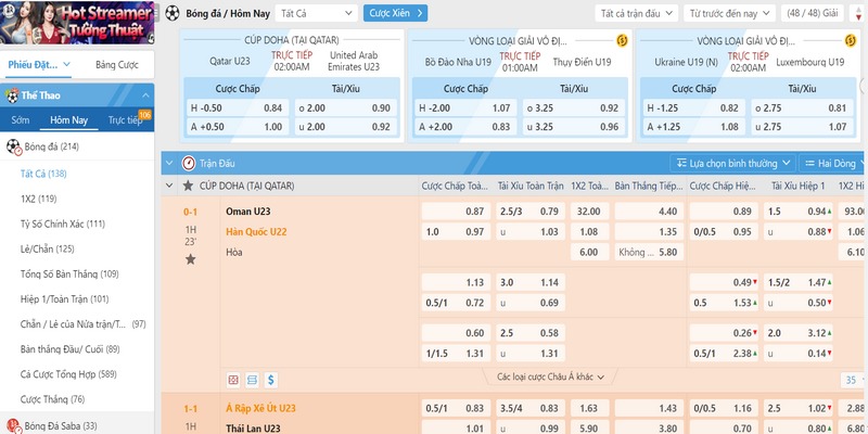 Đa dạng thể loại kèo cược do Saba thể thao cung cấp Đa dạng thể loại kèo cược do Saba thể thao cung cấp